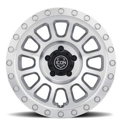 ICON 17 X 8.5 6 X 5.5 0mm Offset 4.75in BS Silver Machined | Ford Bronco (21-26) (8017858347SM)
