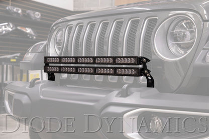 Diode Dynamics SS30 Bumper Bracket Kit w/ Dual Light Bars (FRONT): Jeep Wrangler / Gladiator (07-26)