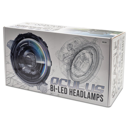 Oracle Lighting Bi-LED Projector Headlights Matte Black: Jeep Wrangler (18-24) / Gladiator (20-24)