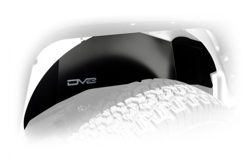 DV8 Offroad Black Aluminum Inner Fender (REAR): Jeep Wrangler JK 2007-2018
