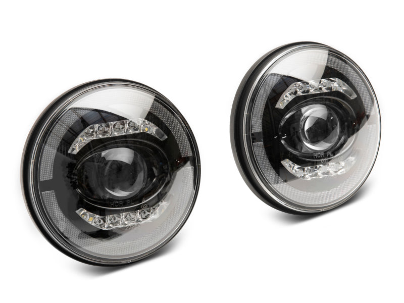 Raxiom Axial Series LED Headlights (FRONT) w/ Black Housing: Jeep Wrangler (07-18)