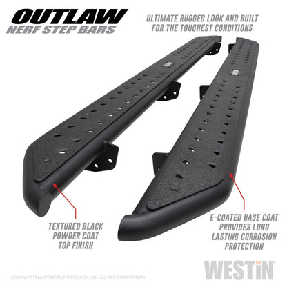Westin Textured Black Nerf Step Bars: Jeep Gladiator 2020-2024
