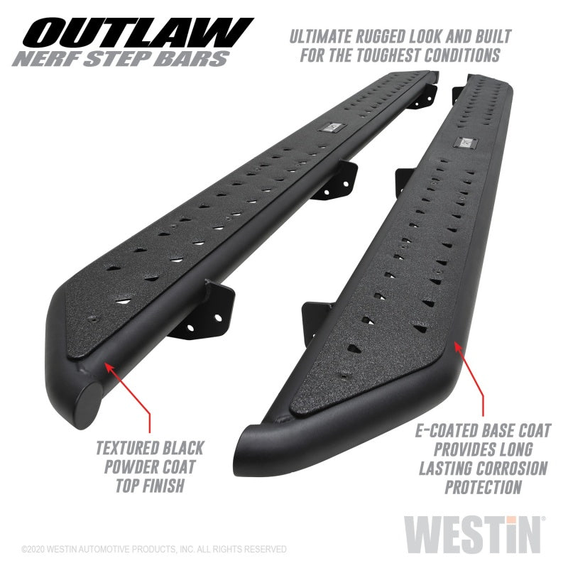 Westin Textured Black Nerf Step Bars: Jeep Gladiator 2020-2024
