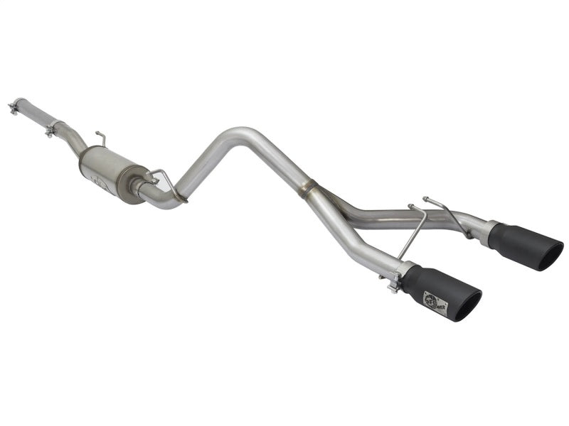 aFe Rebel Series 2.5" Cat-Back Exhaust System Black Tips (REAR): Jeep Wrangler JK 2007-2018 3.8/3.6L