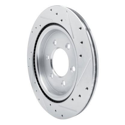 R1 Concepts Rear Left Drilled & Slotted Silver Brake Rotor | Ford Bronco (21-26) (631-54289L)