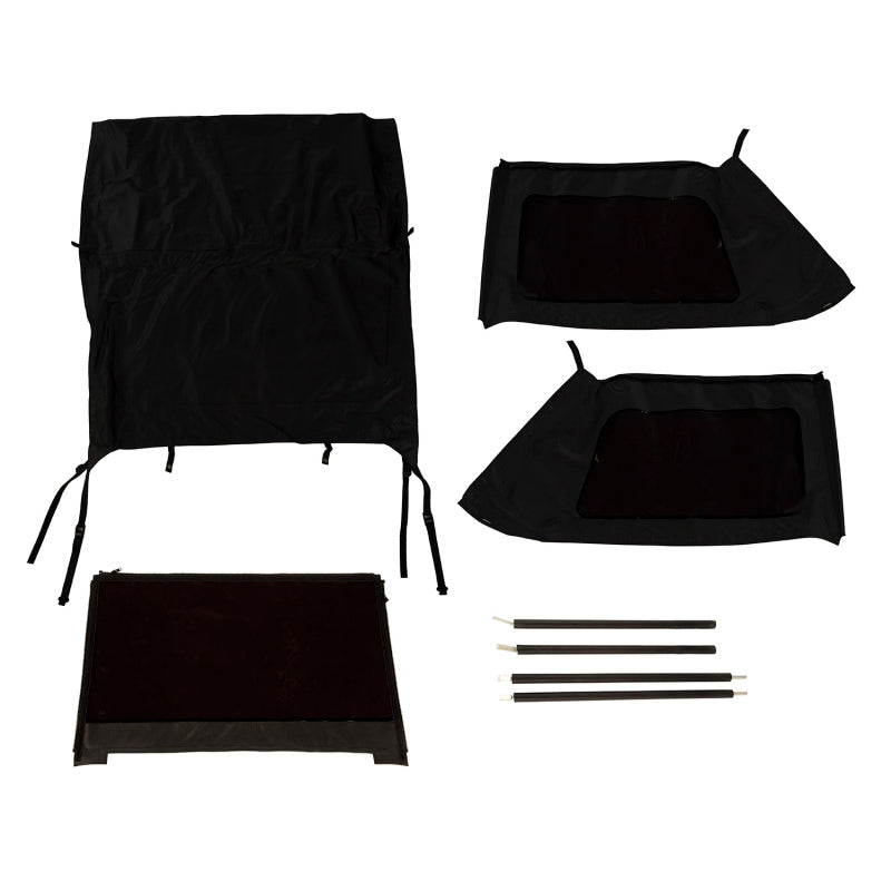 Rugged Ridge Montana Bowless Black Diamond Soft Top: Fits Most Jeep Wrangler JK Models (2007-2018)
