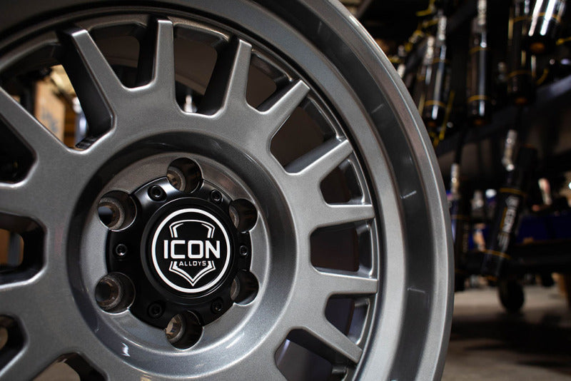 ICON 17x8.5 / 6x5.5 / 25mm Offset / 5.75in BS Gun Metal Wheel | Ford Ranger (19-26) / Ford Bronco (21-26) (8217859057GM)