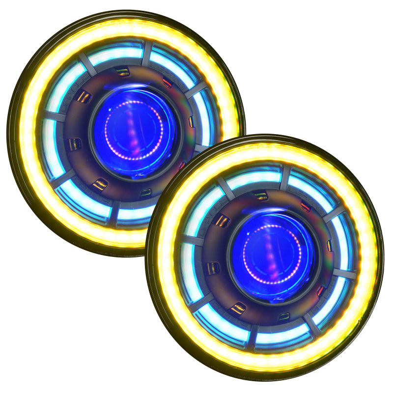 ORACLE Lighting ColorSHIFT Bi-LED Projector Headlights (FRONT): Jeep Wrangler (07-18)