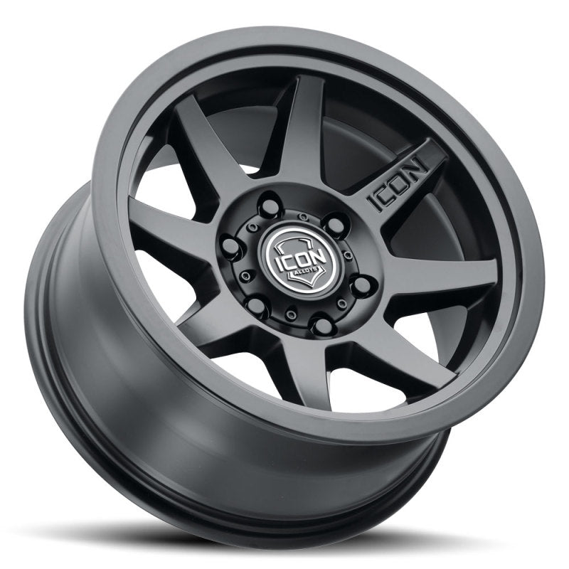 ICON Rebound 17x8.5 6x5.5 25mm Offset 5.75in BS 95.1mm Bore Satin Black Wheel | Ford Ranger / Bronco (19-26 / 21-26) (1917859057SB)