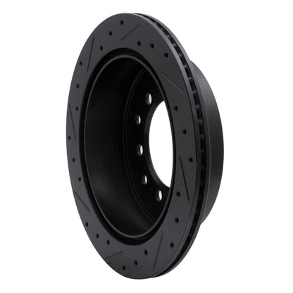 R1 Drilled & Slotted Black Rear Brake Rotor | Lexus GX460 (10-13 / 14-19 / 20-24) (ECB-76143R)