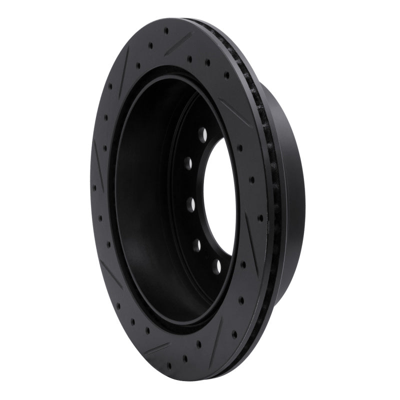 R1 Drilled & Slotted Black Rear Brake Rotor | Lexus GX460 (10-13 / 14-19 / 20-24) (ECB-76143R)