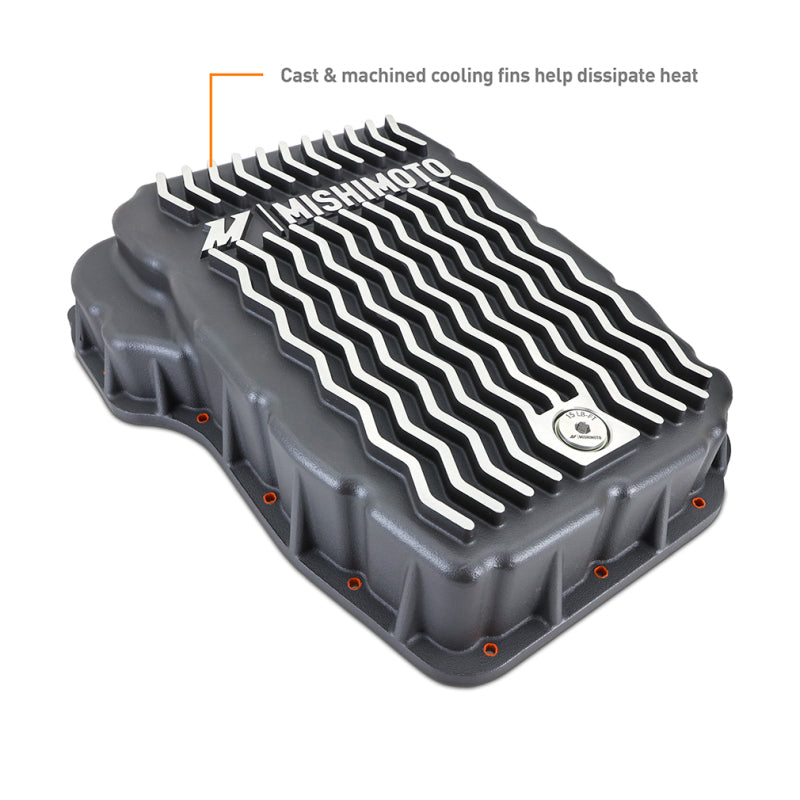 Mishimoto Cast Transmission Pan: Fits Dodge / Jeep (01-23) - Gunmetal Gray