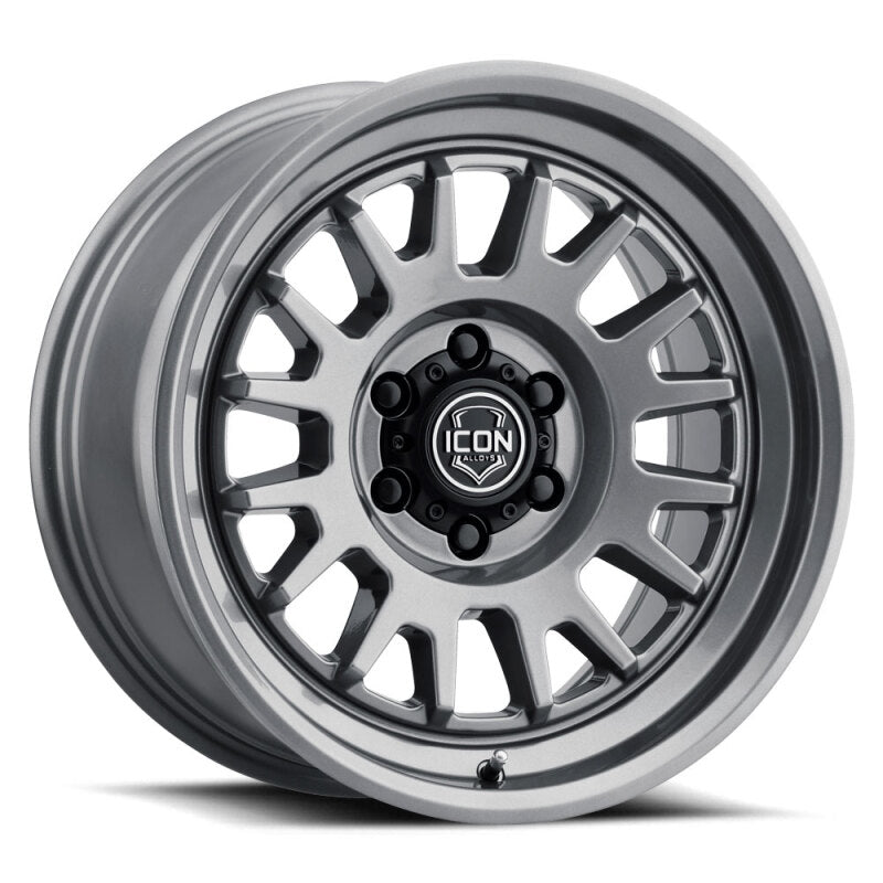 ICON 17x8.5 / 6x5.5 / 25mm Offset / 5.75in BS Gun Metal Wheel | Ford Ranger (19-26) / Ford Bronco (21-26) (8217859057GM)