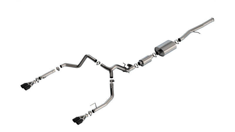 Borla 6.2L V8 S-Type Catback Exhaust w/ Simulator - Black Chrome | Chevrolet Silverado 1500 (24) (140994BC)