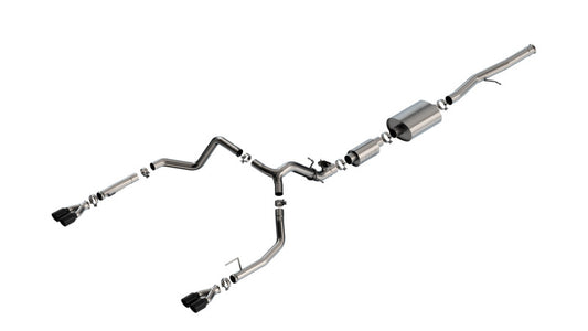 Borla 6.2L V8 S-Type Catback Exhaust w/ Simulator - Black Chrome | Chevrolet Silverado 1500 (24) (140994BC)