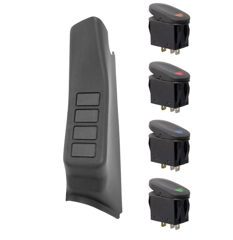 Rugged Ridge A-Pillar 4 Switch Pod Kit | Jeep Wrangler (07-25) (17235.96)