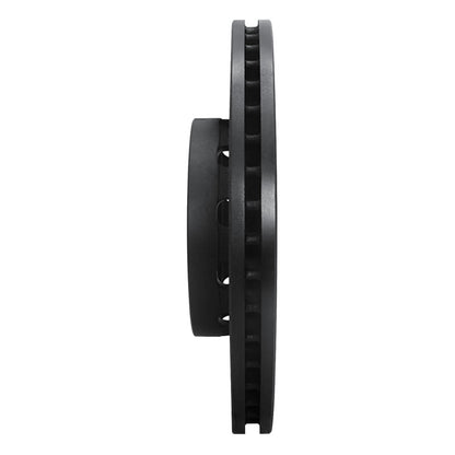 R1 Concepts 90-91 Audi 90 Quattro Front Drilled & Slotted Black Brake Rotor | Ford Ranger (19-26) (ECB-73011L)