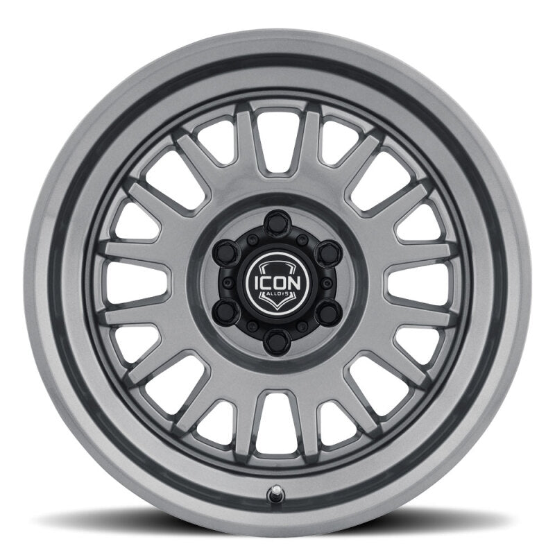 ICON 17x8.5 / 6x5.5 / 25mm Offset / 5.75in BS Gun Metal Wheel | Ford Ranger (19-26) / Ford Bronco (21-26) (8217859057GM)
