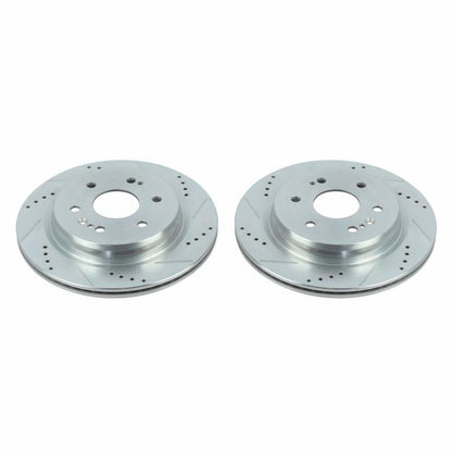Power Stop 19-20 Chevrolet Silverado 1500 Rear Evolution Drilled & Slotted Rotors | Chevrolet Silverado 1500 / GMC Sierra 1500 (19-26) (AR84104XPR)