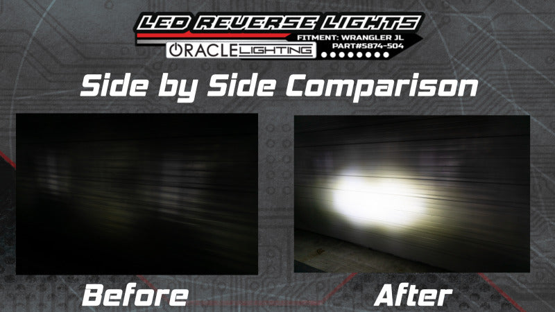 Oracle Lighting Rear Bumper LED Reverse Lights: Jeep Wrangler 2018-2024
