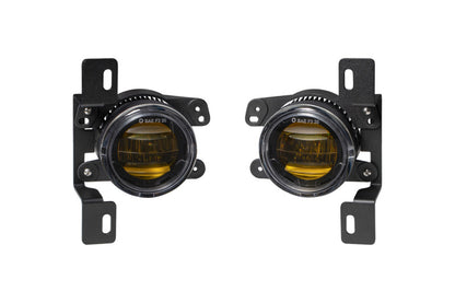 Diode Dynamics Elite Series Fog Lamps Yellow (FRONT): Jeep Wrangler JK 2007-2018 / JL Rubicon 2018-26 / Gladiator JT 2020-24 Steel Bumper