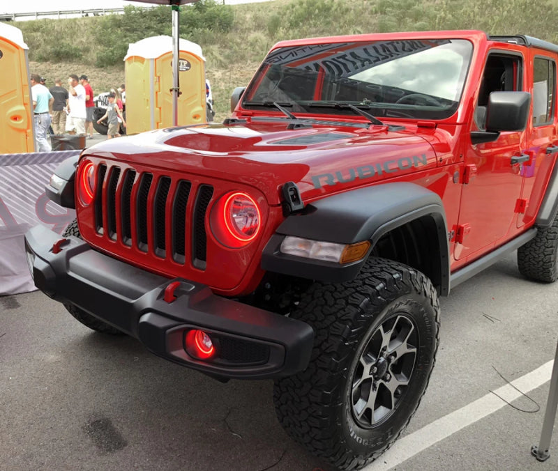 ORACLE Lighting LED Surface Mount Fog Light Halo Kit (FRONT): Fits Jeep (07-26) w/ Adhesion Promoter
