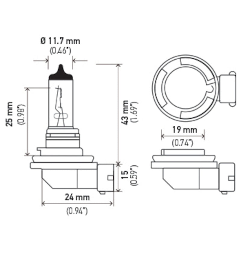 Hella H11 12V 55W Bulb | Ford Ranger (19-26) (H11)