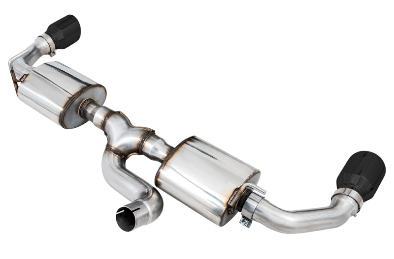 AWE Tread Edition Axleback Dual Exhaust Diamond Black Tips (REAR): Jeep Wrangler JK 2012-2018 3.6L