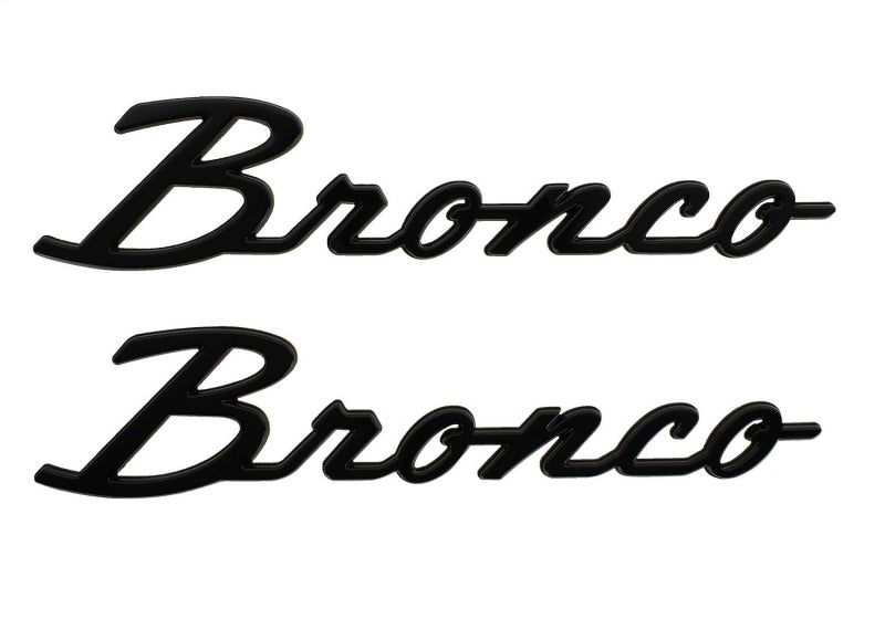 Ford Racing Classic Script Gloss Black Fender Badge | Ford Bronco (21-26) (M-1447-BSGS)