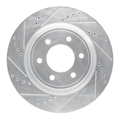 R1 21-25 Ford F-150 4WD Front Left Drilled & Slotted Silver Brake Rotor | Ford F-150 (21-25) (631-54287L)