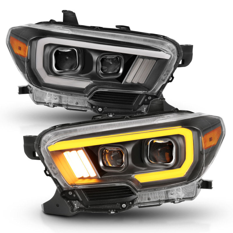 ANZO 2016-2017 Toyota Tacoma Projector Headlights w/ Switchback LED DRL | Toyota Tacoma (16-17) (111397)