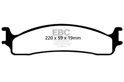 EBC Yellowstuff Front Brake Pads: Dodge Ram 1500 Mega Cab 2WD 2006 - 2010