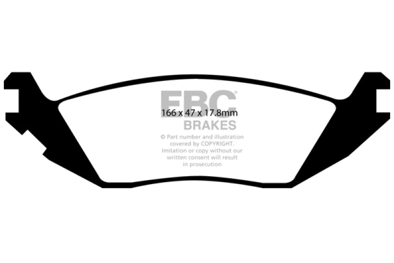 EBC Extra Duty Rear Brake Pads: Dodge Durango (05-09) & Dodge Ram (02-10)