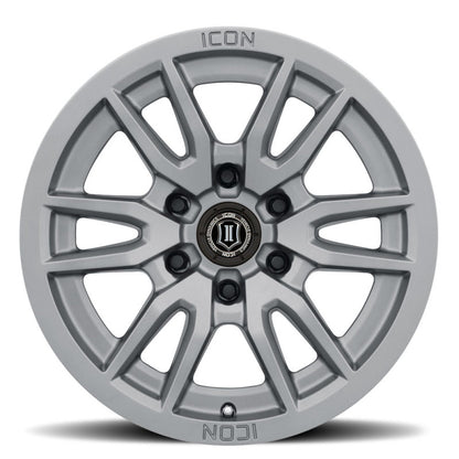 ICON 6x8.5 6x5.5 0mm Offset 4.75in BS Titanium Wheel | Ford Bronco (21-26) (2417858347TT)