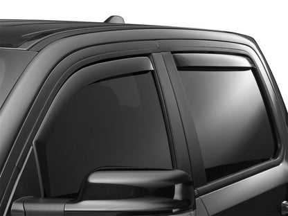 WeatherTech Side Window Deflectors (4PC, Dark Smoke): Ram 1500 Crew Cab 2019 - 2025