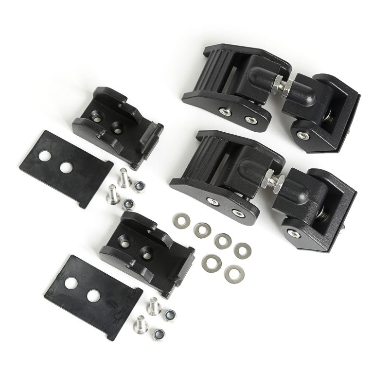 Rugged Ridge Black Aluminum Hood Catch: Fits Most Jeep Wrangler / Gladiator Models (2007-2026)