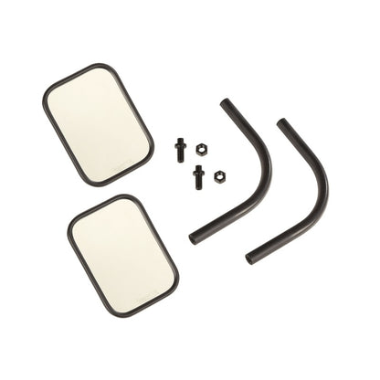 Rugged Ridge Square Trail Mirror Kit (LEFT/RIGHT): Jeep Wrangler JL / Gladiator JT 2018-26 / 20-24 - Black