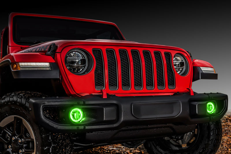 ORACLE Lighting LED Surface Mount Fog Light Halo Kit (FRONT): Fits Jeep (07-26) w/ Adhesion Promoter