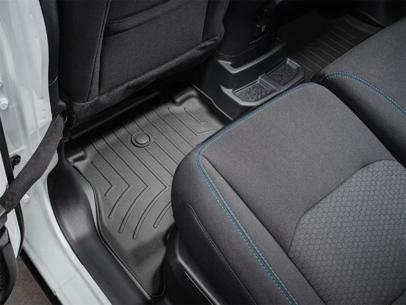 WeatherTech FloorLiner Rear Floor Mats (Black): Jeep Wrangler 4Xe 2021 - 2025