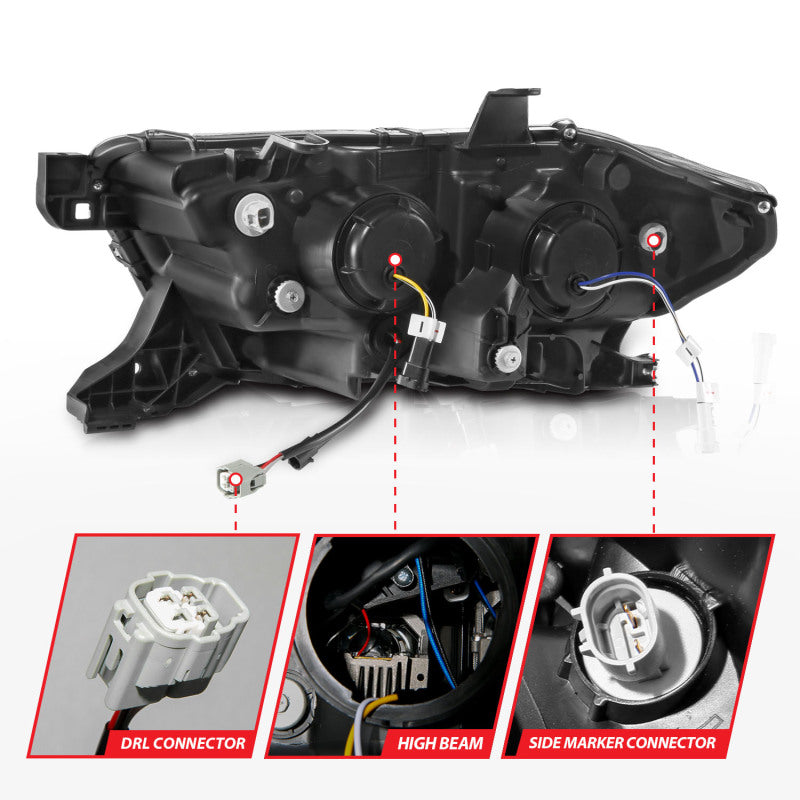 ANZO LED Projector Headlight w/ Light Bar & Sequential Turn | Toyota Tacoma (16-23) (111563)