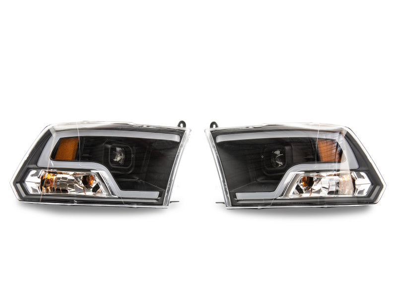 Raxiom LED Halo Projector Headlights Black Housing (F&R): Dodge Ram / Ram 1500 (02-18)