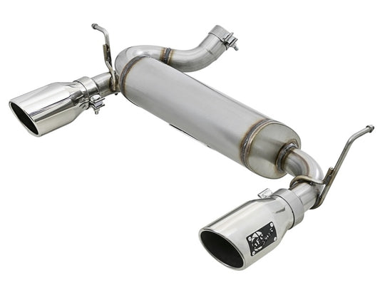 aFe Rebel Series 2.5" Axle-Back Exhaust System Polished Tips (REAR): Jeep Wrangler JK 2007-2018 3.8/3.6L