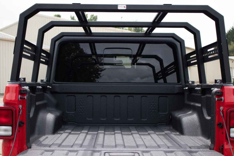 Fishbone Offroad Black Powdercoated Full Tackle Bed Rack: Jeep Gladiator 2020-2024