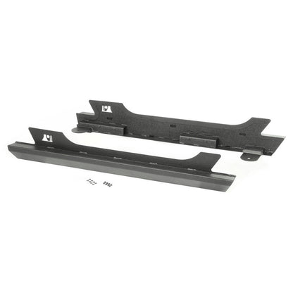 Rugged Ridge XHD One-Piece Rock Sliders (2 DOOR): Fits Most Jeep Wrangler Models (2007-2018)