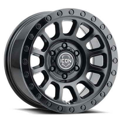 ICON Hulse 17x8.5 / 6x5.5 / 25mm Offset / 5.75in BS Double Black Wheels | Ford Ranger / Ford Bronco (19-26 / 21-26) (8017859057DB)