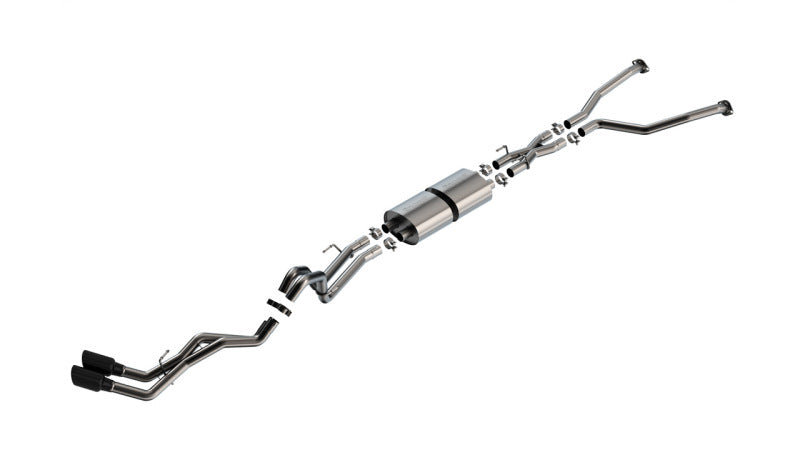Borla 22-24 Toyota Tundra 3.4L V6 Hybrid Ext. Cab/Std Bed/145.7in WB S-Type Cat-Back - Black Chrome | Hybrid (140939BC)