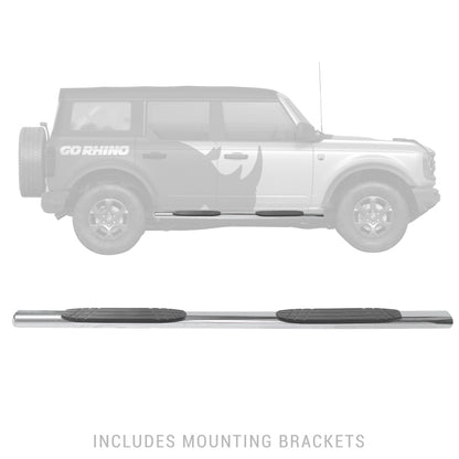 Go Rhino 1000 Series 4" Oval Side Steps | Ford Bronco (21-26) (10473PS)