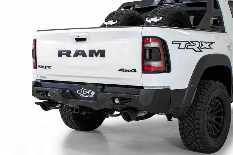 Addictive Desert Designs Bomber Rear Bumper (REAR): Ram 1500 TRX (19-24) - Hammer Black