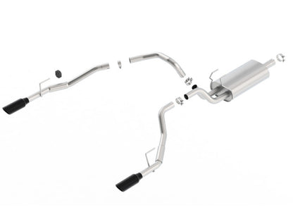 Borla Touring Cat-Back Exhaust (Black Tips, Thru Bumper): Dodge Ram 5.7L Hemi (02-18)