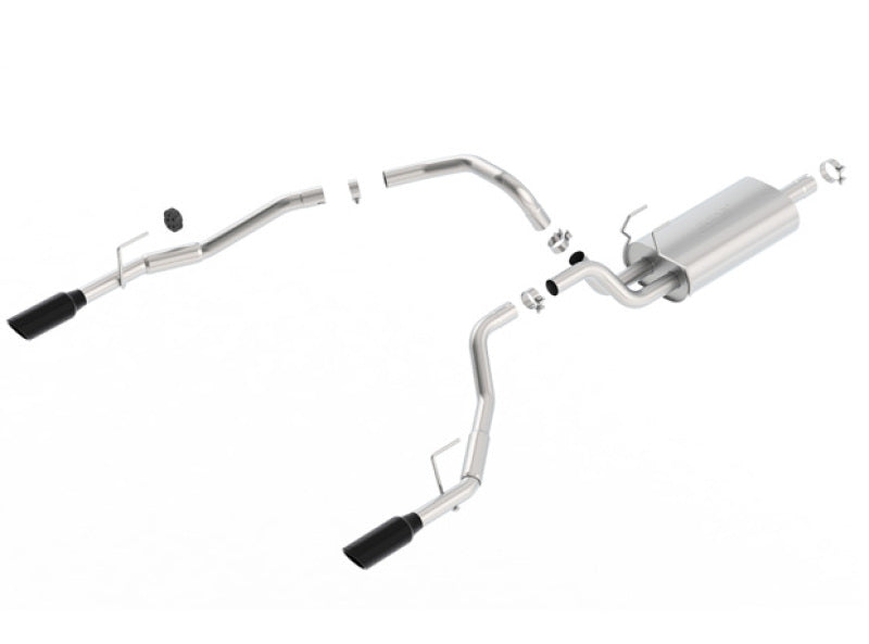 Borla Touring Cat-Back Exhaust (Black Tips, Thru Bumper): Dodge Ram 5.7L Hemi (02-18)